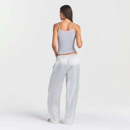 WOVEN SHINE LACE PANT - SILVER TRIPLE PINSTRIPE - image 3
