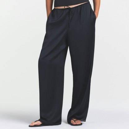 WOVEN SHINE LACE PANT - ONYX - image 6