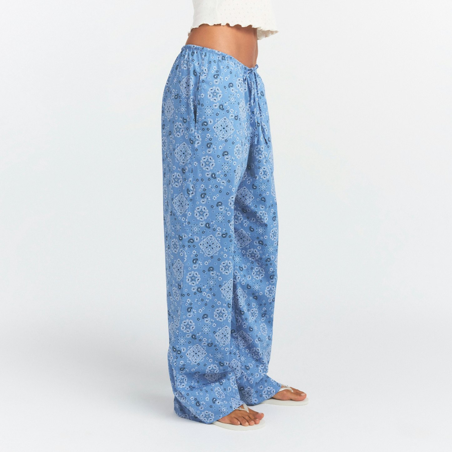 COTTON POPLIN SLEEP STRAIGHT LEG PANT - ARCTIC BANDANA - image 8