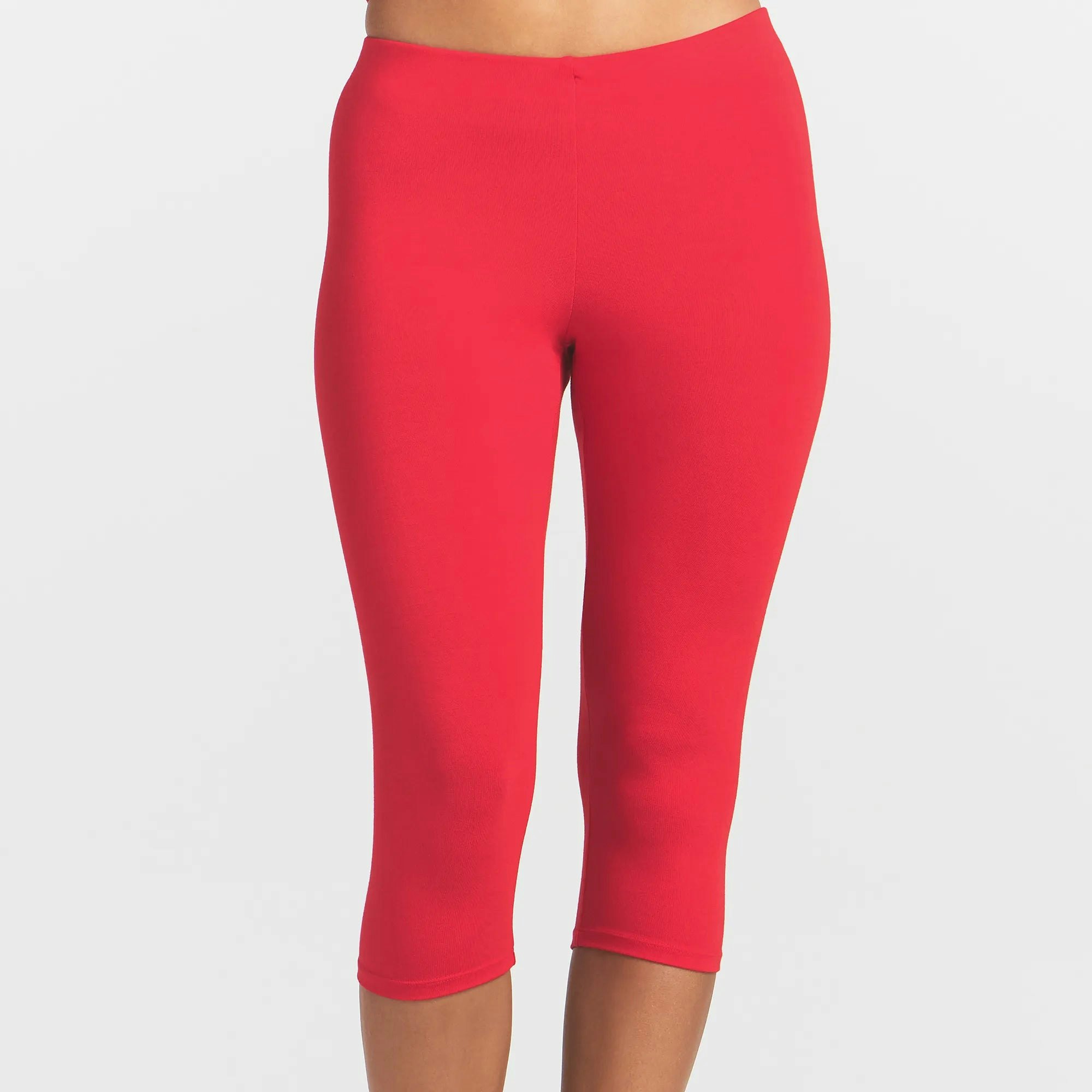SMOOTH LAYERS HIGH-WAISTED CAPRI - CARMINE - image 12
