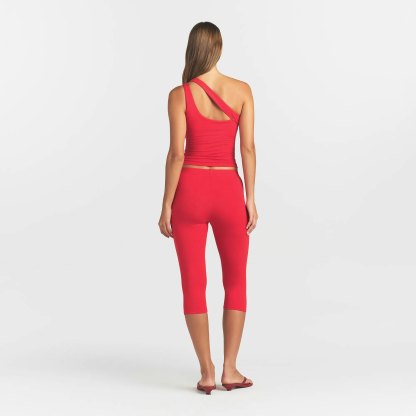 SMOOTH LAYERS HIGH-WAISTED CAPRI - CARMINE - image 13
