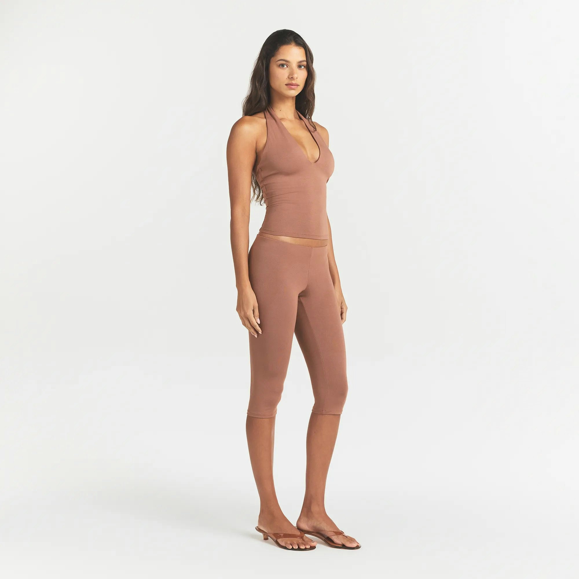 SMOOTH LAYERS HIGH-WAISTED CAPRI - NUTMEG - image 2