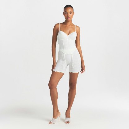 LACE SHAPEWEAR SHORT - IVORY