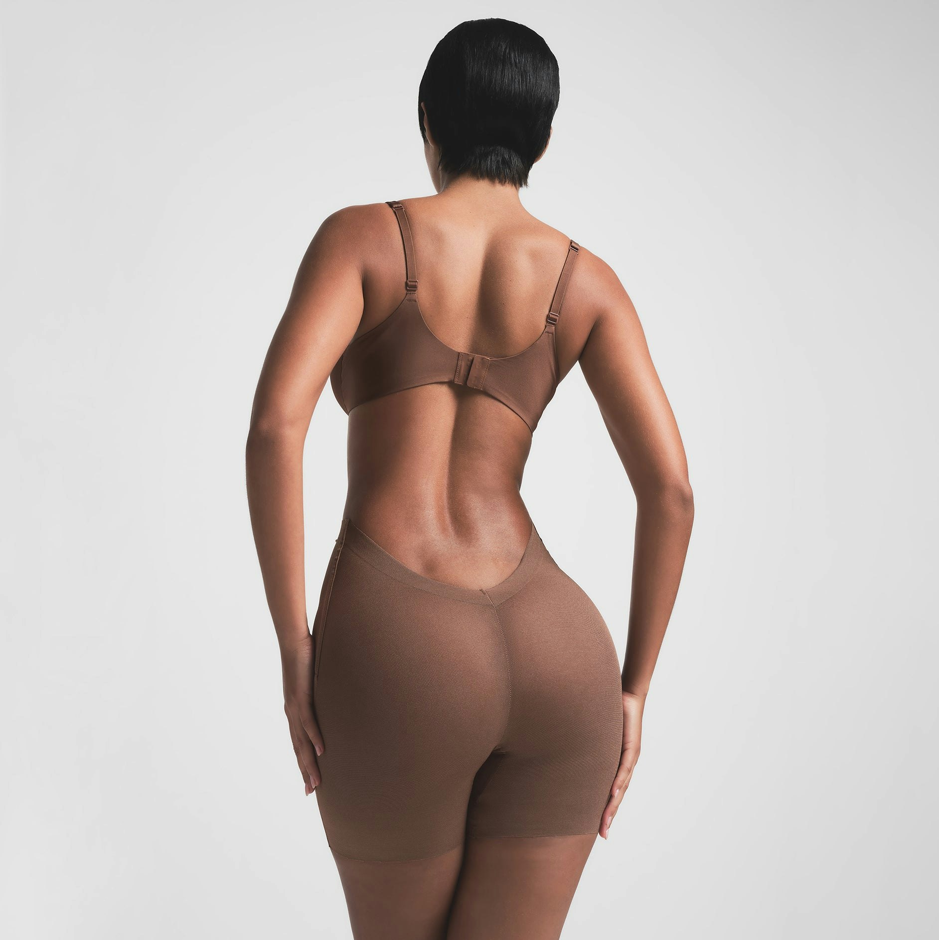 SHEER SCULPT LOW BACK SHORT - JASPER