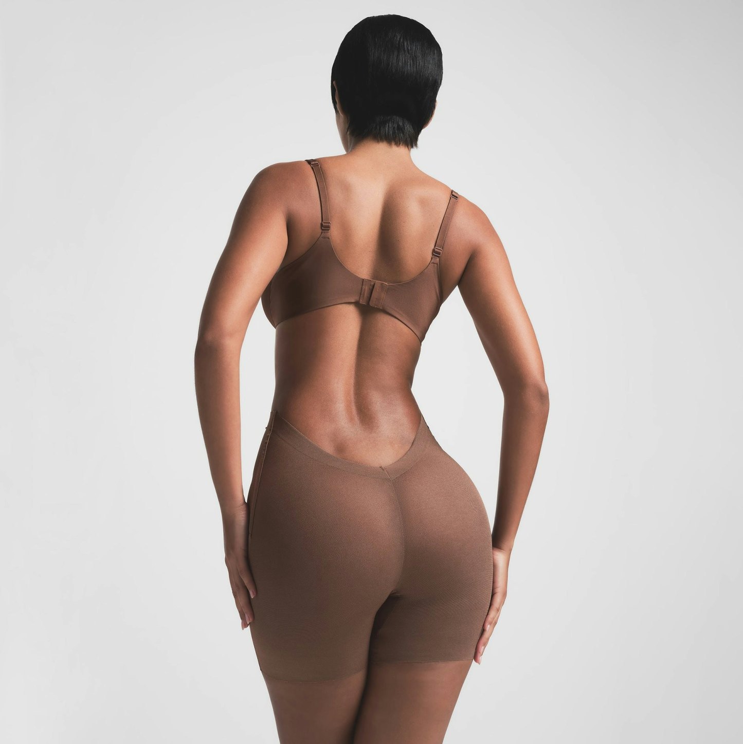 SHEER SCULPT LOW BACK SHORT - JASPER