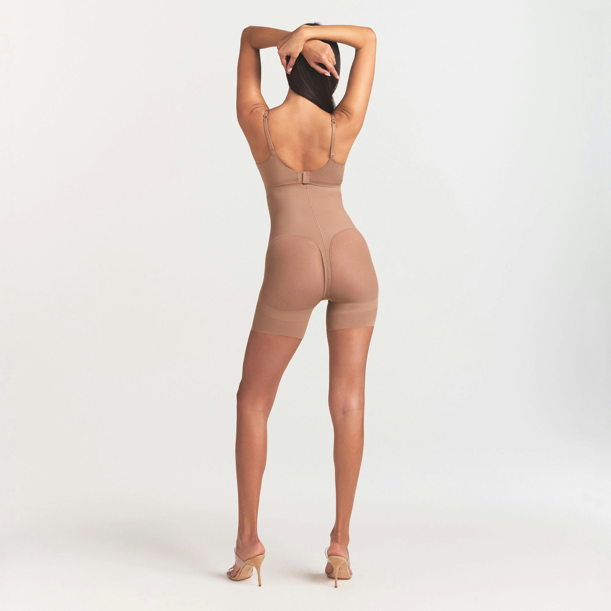POWER MESH SHAPEWEAR CORE SCULPT HIGH-WAISTED MID THIGH SHORT - SIENNA