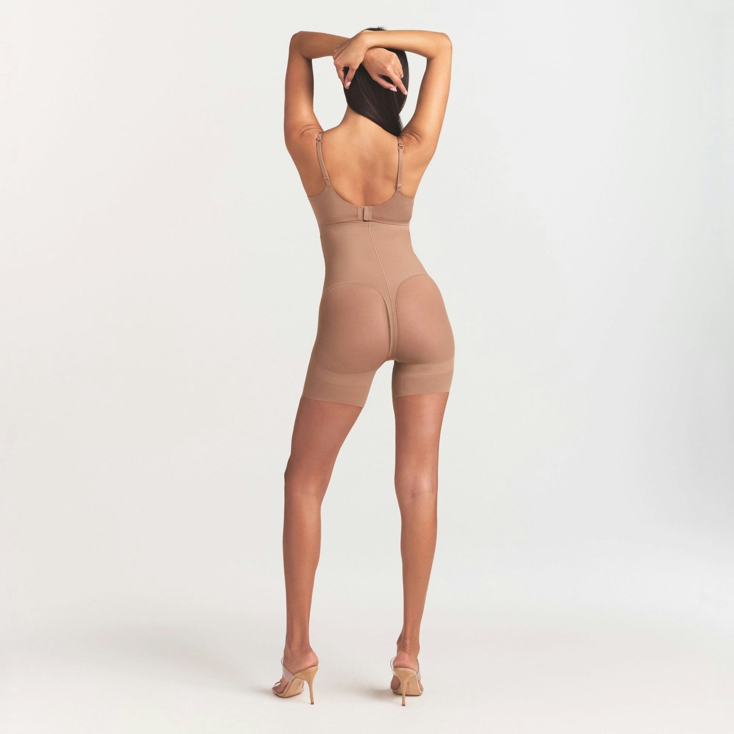 POWER MESH SHAPEWEAR CORE SCULPT HIGH-WAISTED MID THIGH SHORT - SIENNA