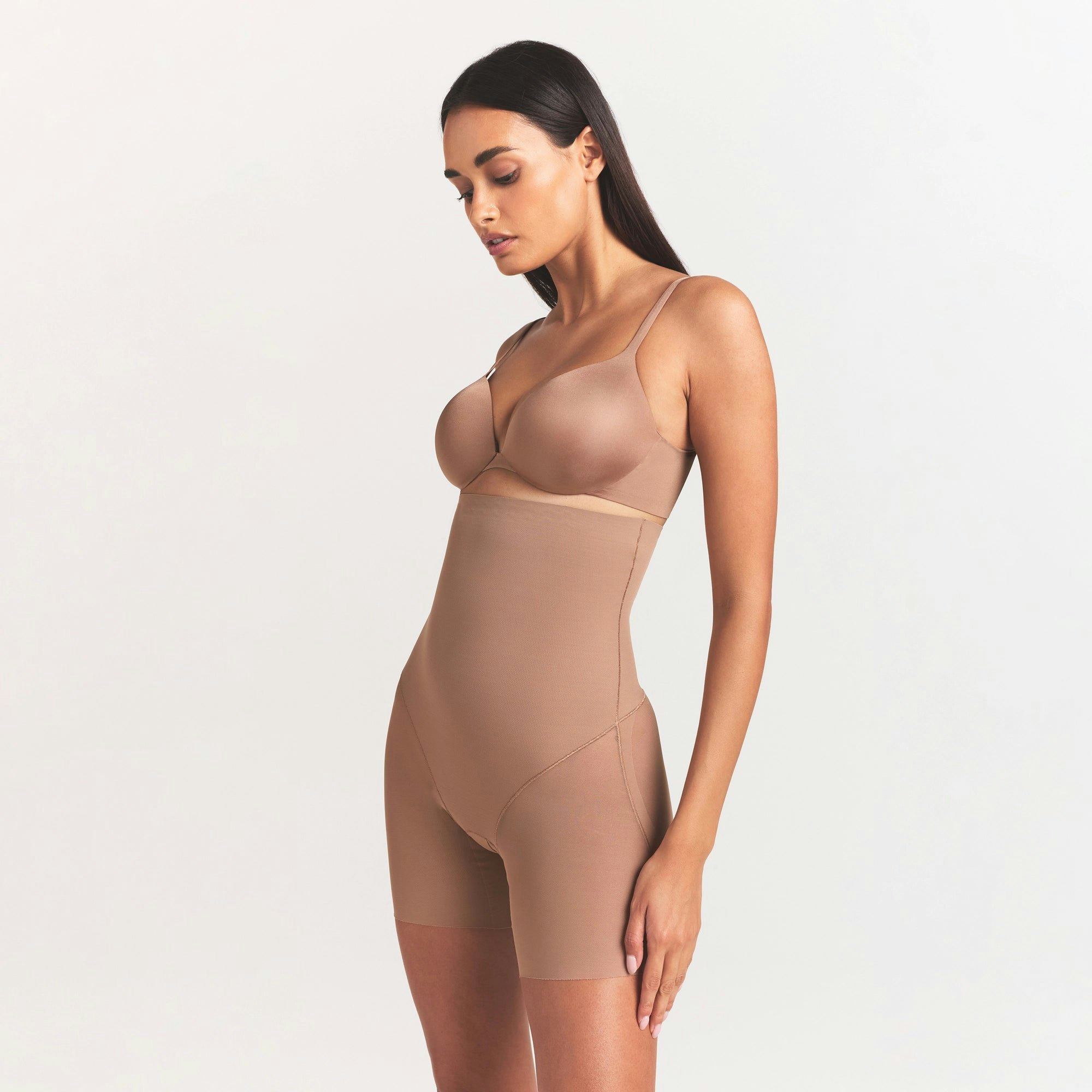 POWER MESH SHAPEWEAR CORE SCULPT HIGH-WAISTED MID THIGH SHORT - SIENNA