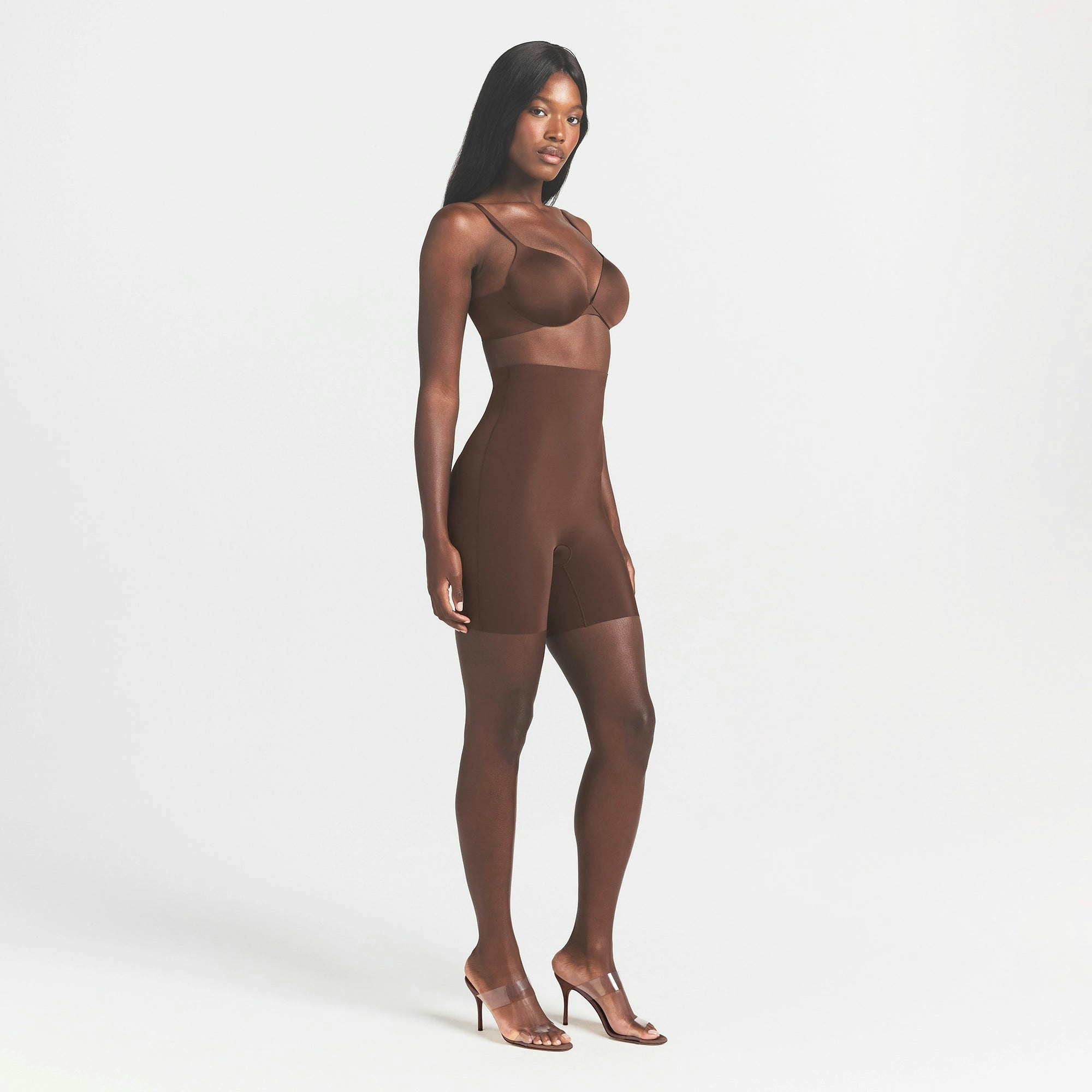 COOL SHAPEWEAR HIGH-WAISTED SHORT - COCOA