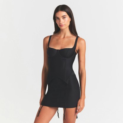 SKIMS BODY MINI GARTER SKIRT - ONYX - image 2