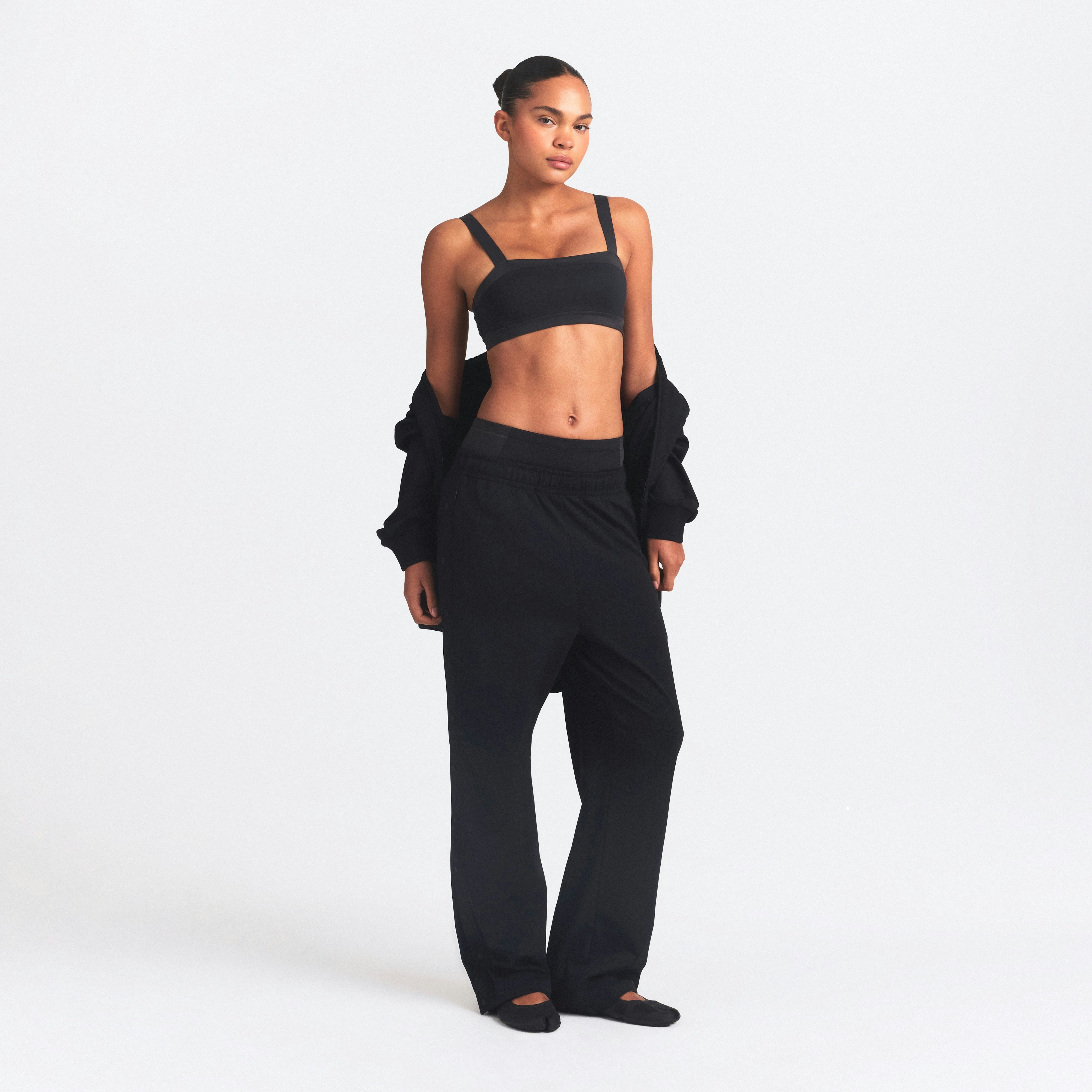 NikeSKIMS MATTE TRICOT SIDE SNAPS PANT - OBSIDIAN