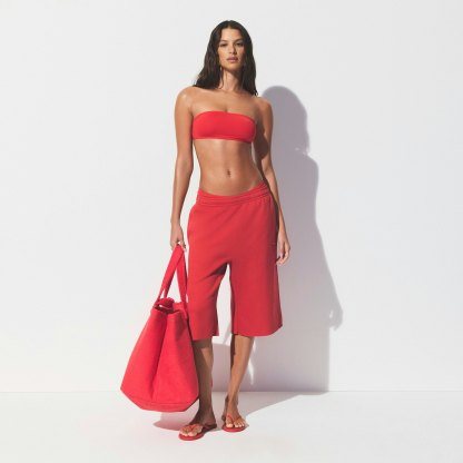 TERRY JUMBO TOTE - CARMINE