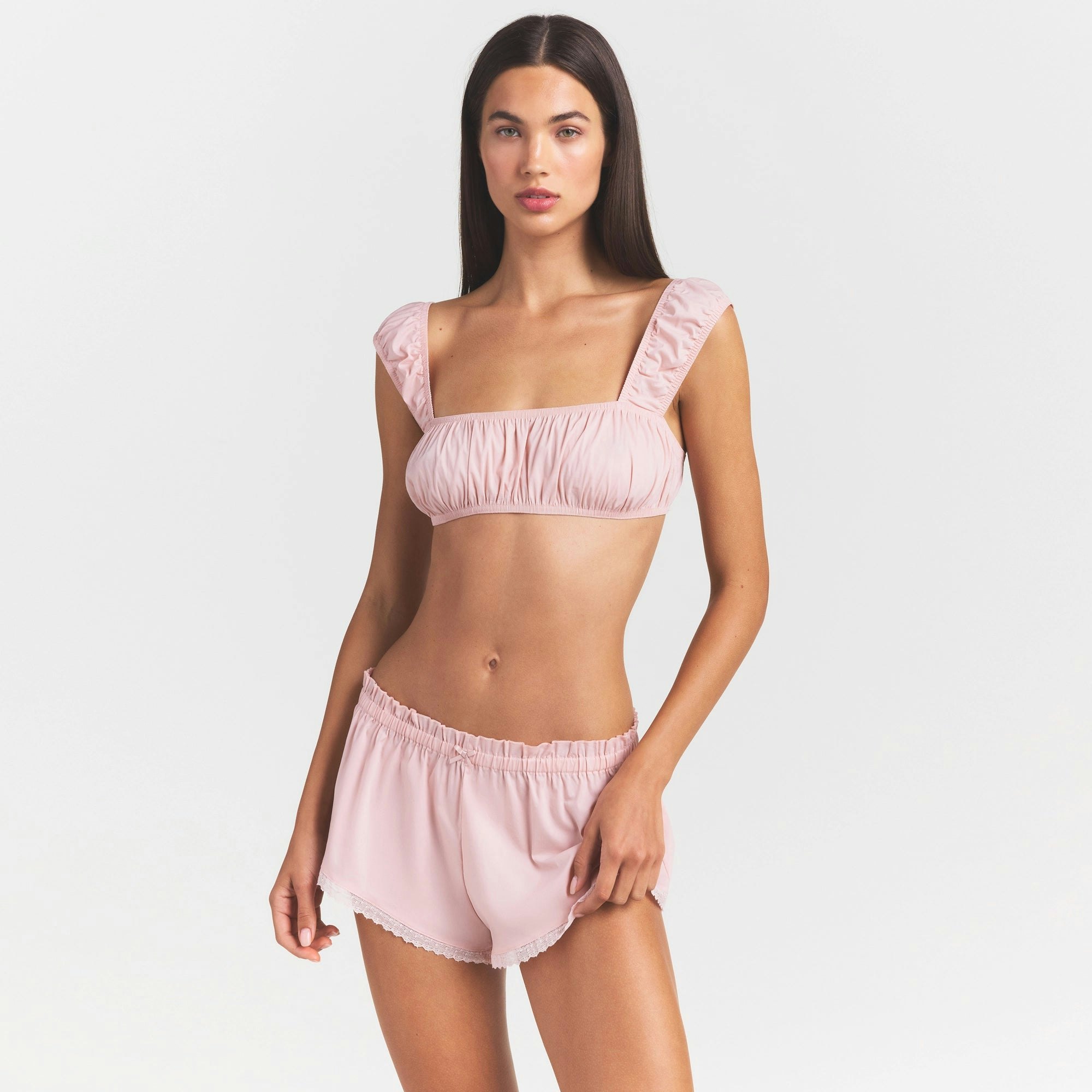 POPLIN APPAREL BRALETTE - DUSTY PINK - image 6