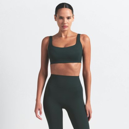 NikeSKIMS MATTE SCOOP NECK BRA - DARK TEAL - image 28