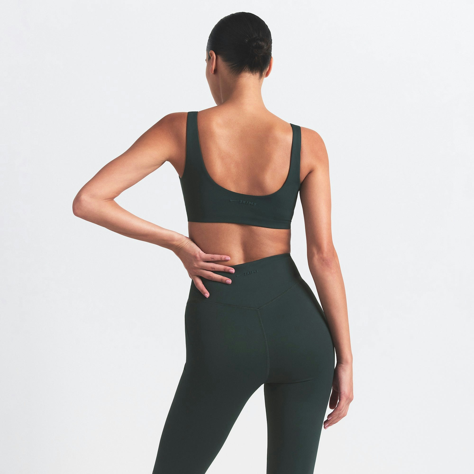 NikeSKIMS MATTE SCOOP NECK BRA - DARK TEAL - image 26