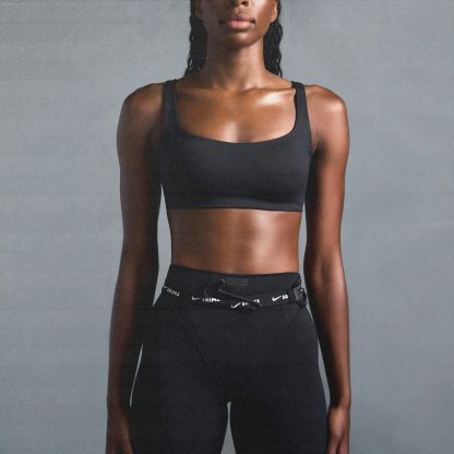NikeSKIMS MATTE SCOOP NECK BRA - OBSIDIAN - image 8