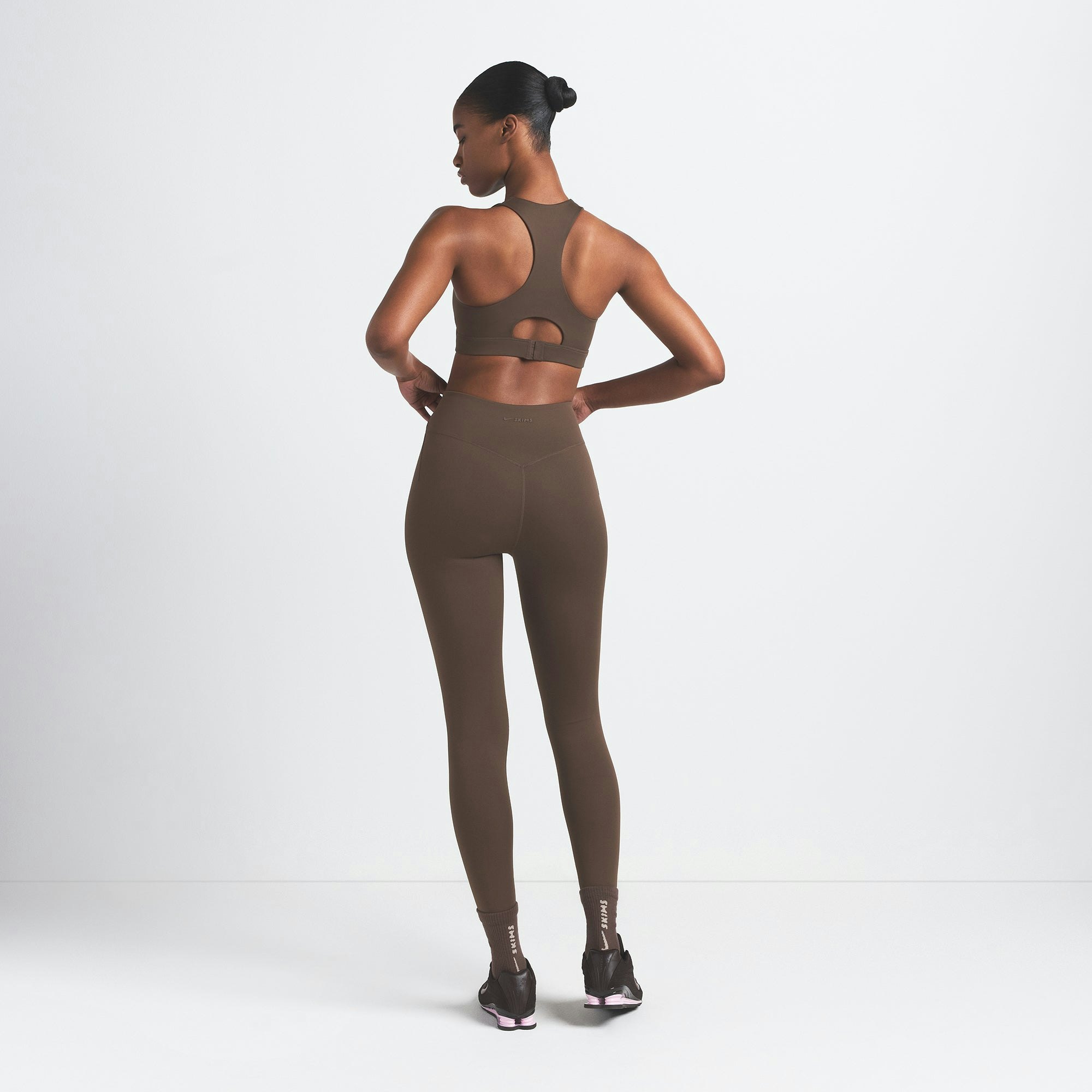 NikeSKIMS MATTE HIGH NECK BRA - DARK SEPIA - image 15