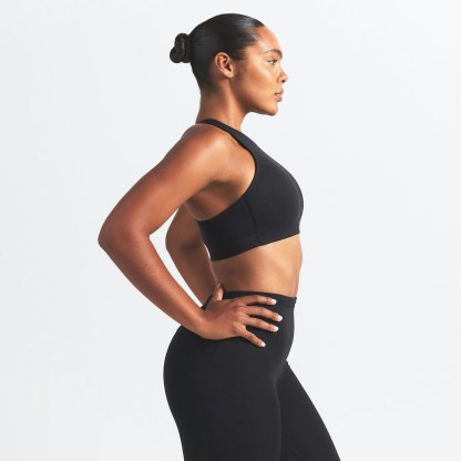 NikeSKIMS MATTE HIGH NECK BRA - OBSIDIAN - image 4