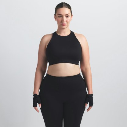 NikeSKIMS MATTE HIGH NECK BRA - OBSIDIAN - image 5