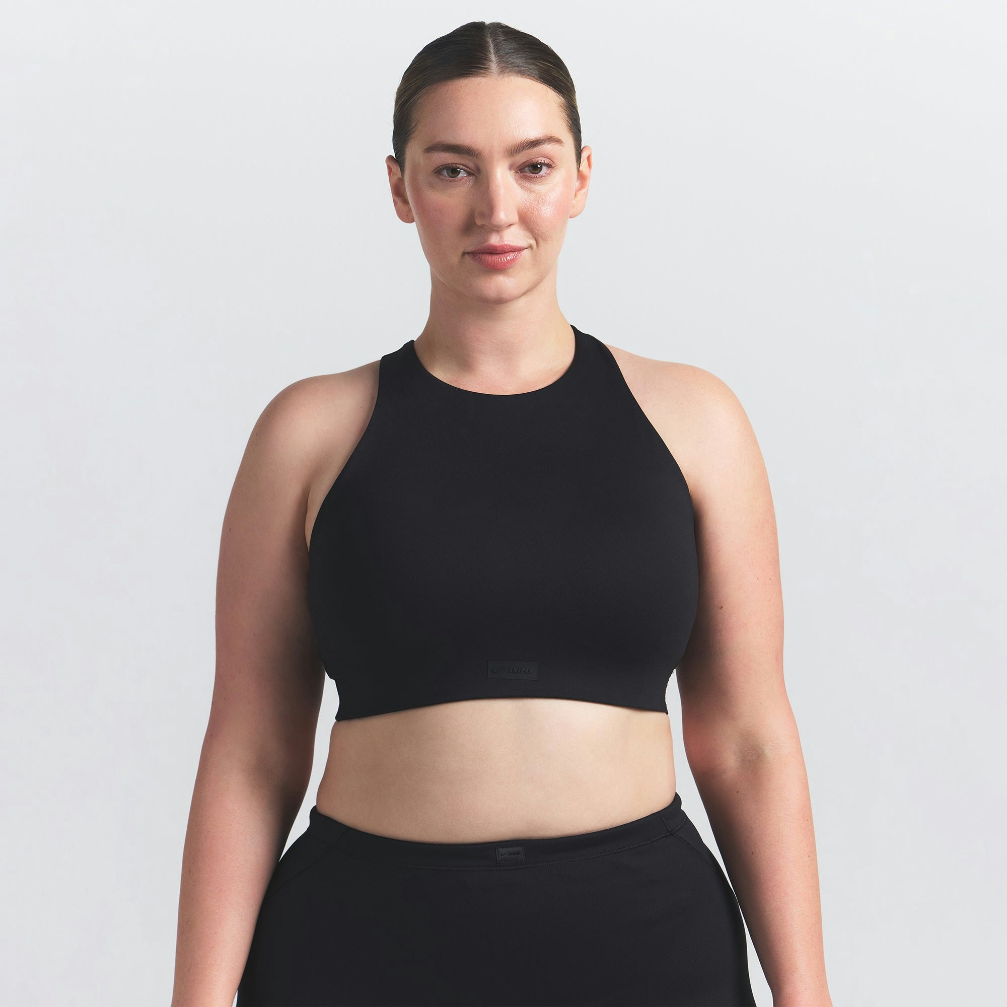NikeSKIMS MATTE HIGH NECK BRA - OBSIDIAN - image 7