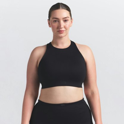 NikeSKIMS MATTE HIGH NECK BRA - OBSIDIAN - image 7