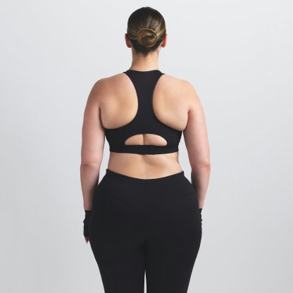 NikeSKIMS MATTE HIGH NECK BRA - OBSIDIAN - image 8