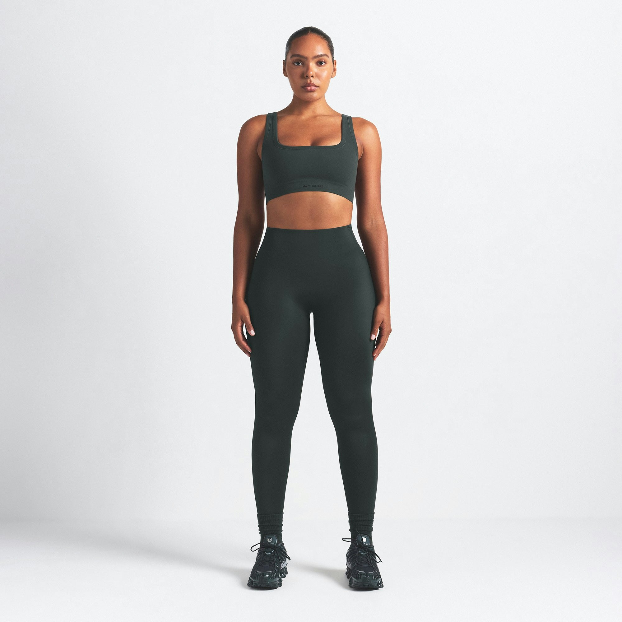 NikeSKIMS VINTAGE SEAMLESS SCOOP NECK BRA - DARK TEAL - image 19