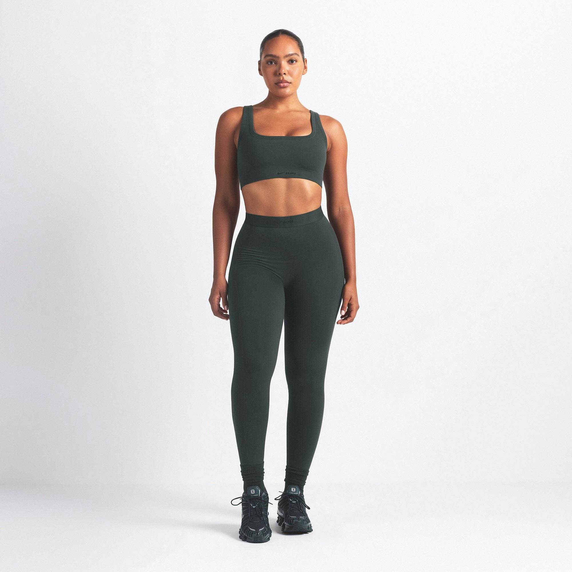 NikeSKIMS VINTAGE SEAMLESS SCOOP NECK BRA - DARK TEAL - image 16