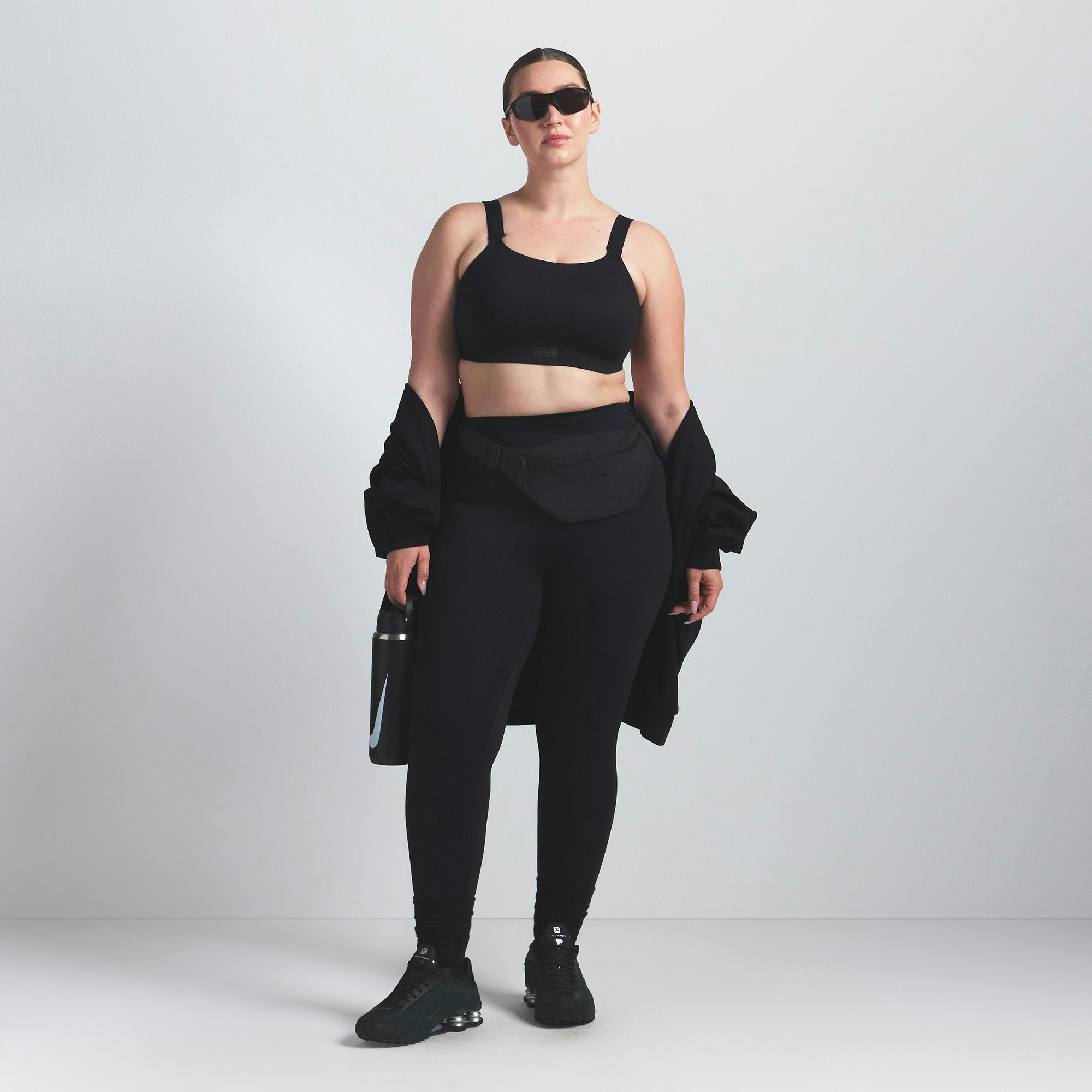 NikeSKIMS MATTE WIDE STRAP BRA - OBSIDIAN - image 7