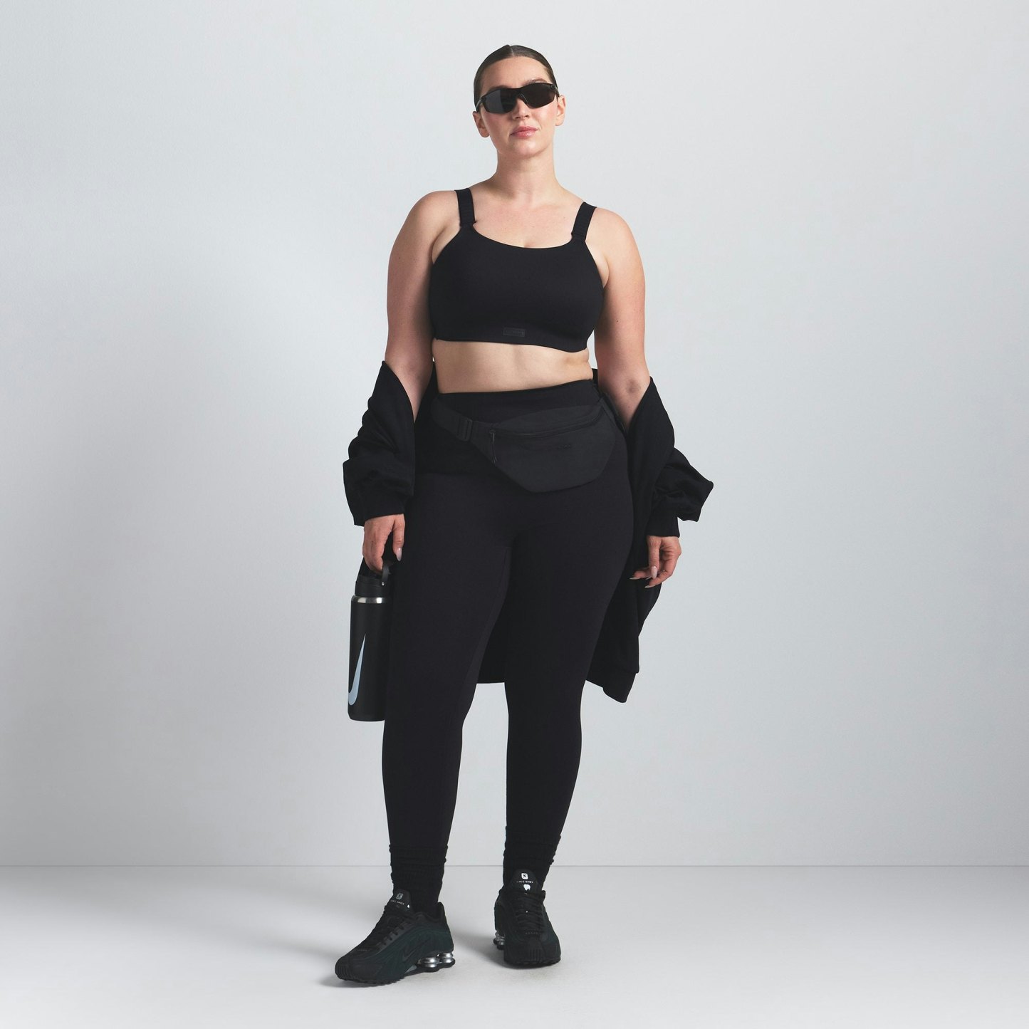 NikeSKIMS MATTE WIDE STRAP BRA - OBSIDIAN - image 7