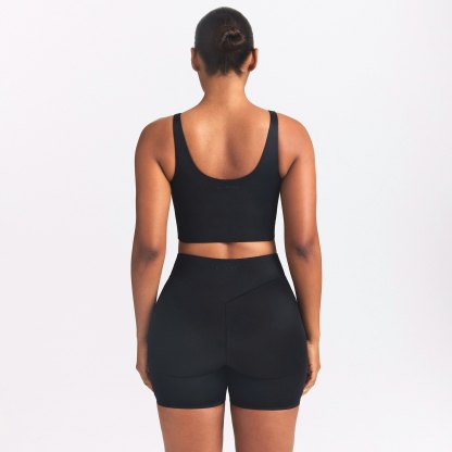 NikeSKIMS SHINE SCOOP NECK BRA TOP - OBSIDIAN - image 4