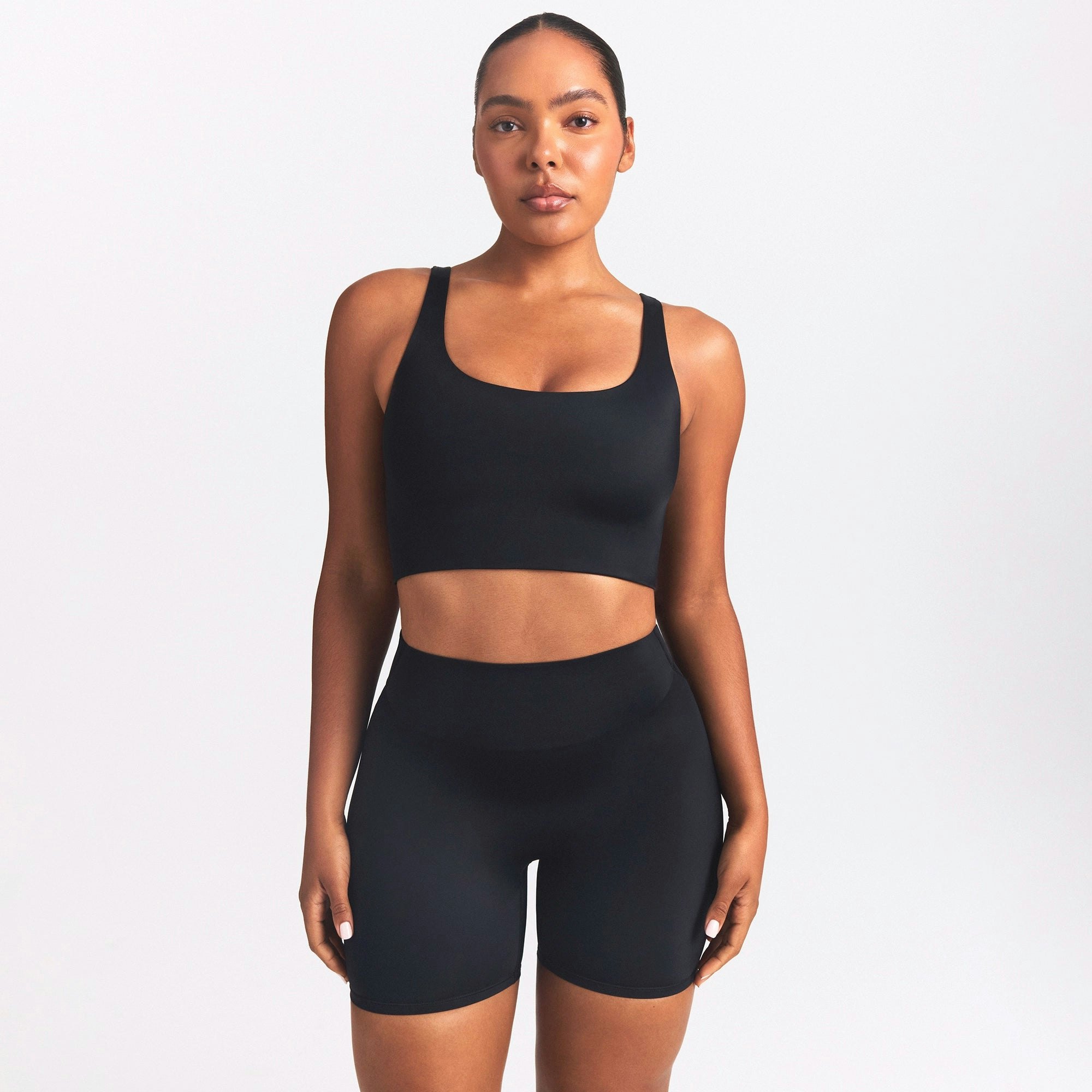 NikeSKIMS SHINE SCOOP NECK BRA TOP - OBSIDIAN - image 2