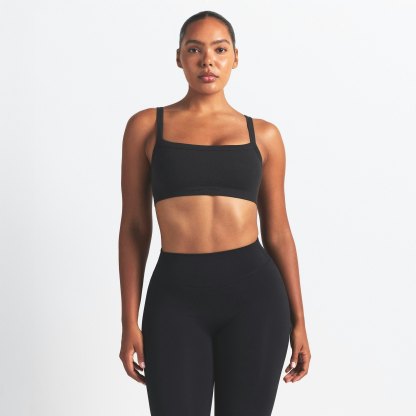 NikeSKIMS VINTAGE SEAMLESS CAMI BRA - OBSIDIAN - image 2