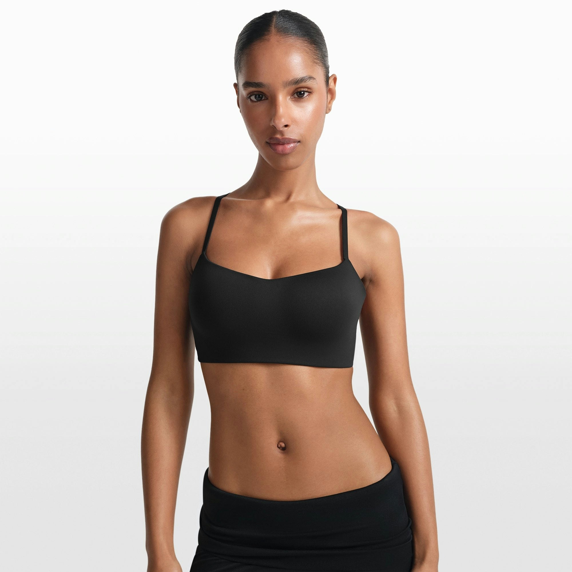 NikeSKIMS MATTE CONTOUR CAMI BRA - OBSIDIAN - image 2