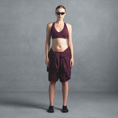 NikeSKIMS SHINE V-NECK BRA - CURRANT - image 24