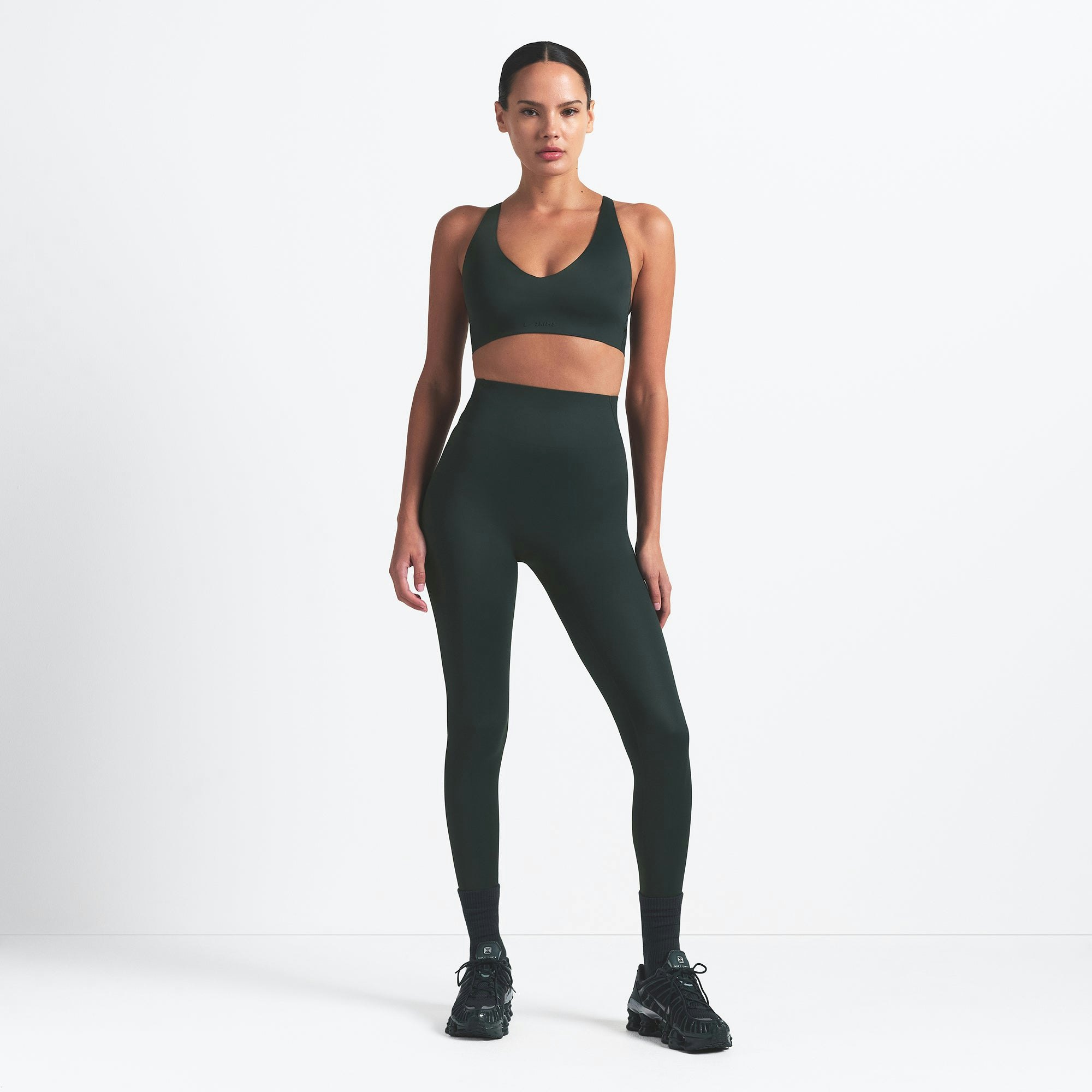 NikeSKIMS SHINE V-NECK BRA - DARK TEAL - image 14