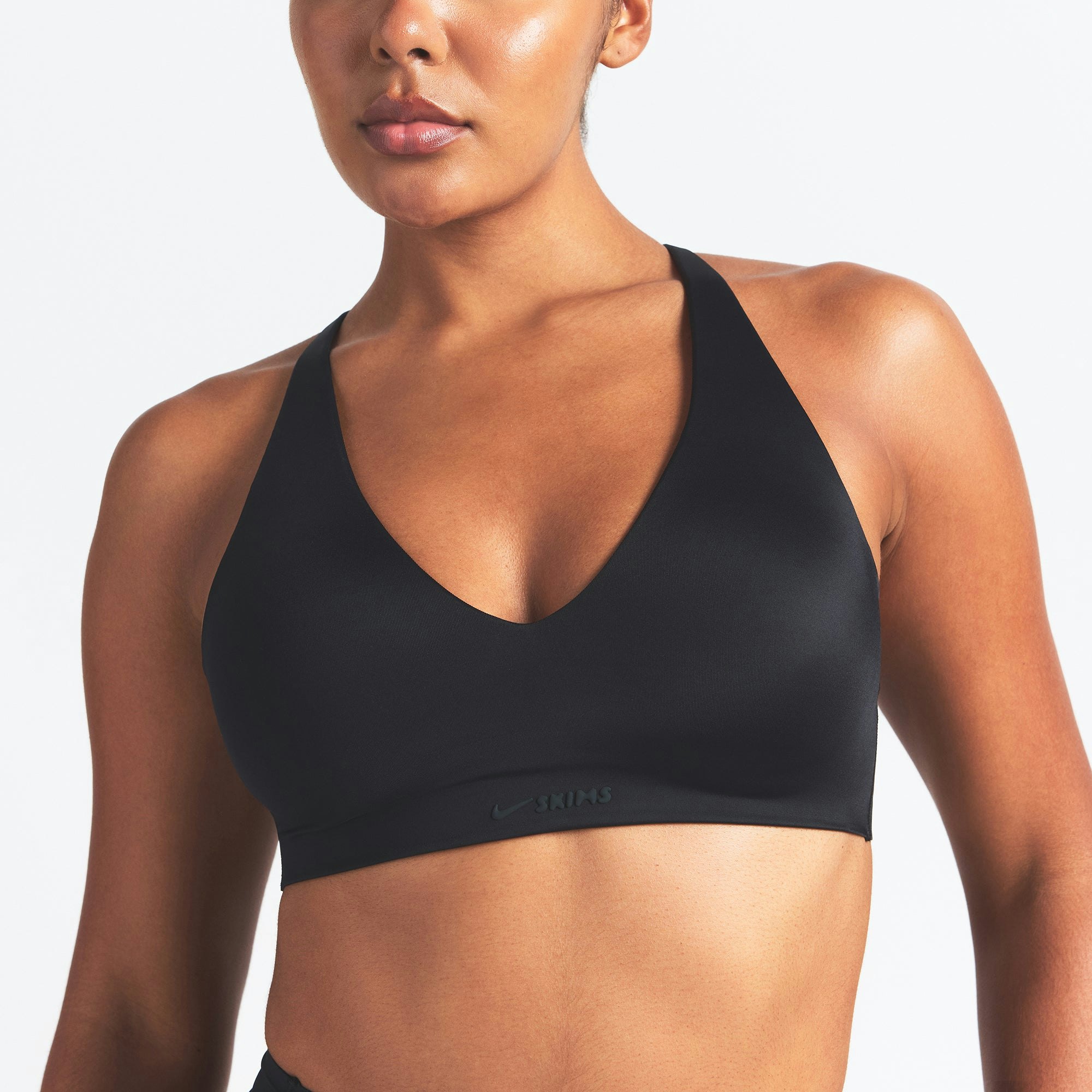 NikeSKIMS SHINE V-NECK BRA - OBSIDIAN - image 3