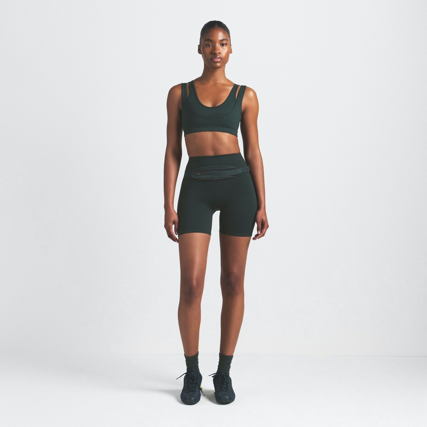 NikeSKIMS MATTE DOUBLE STRAP SCOOP BRA - DARK TEAL - image 15