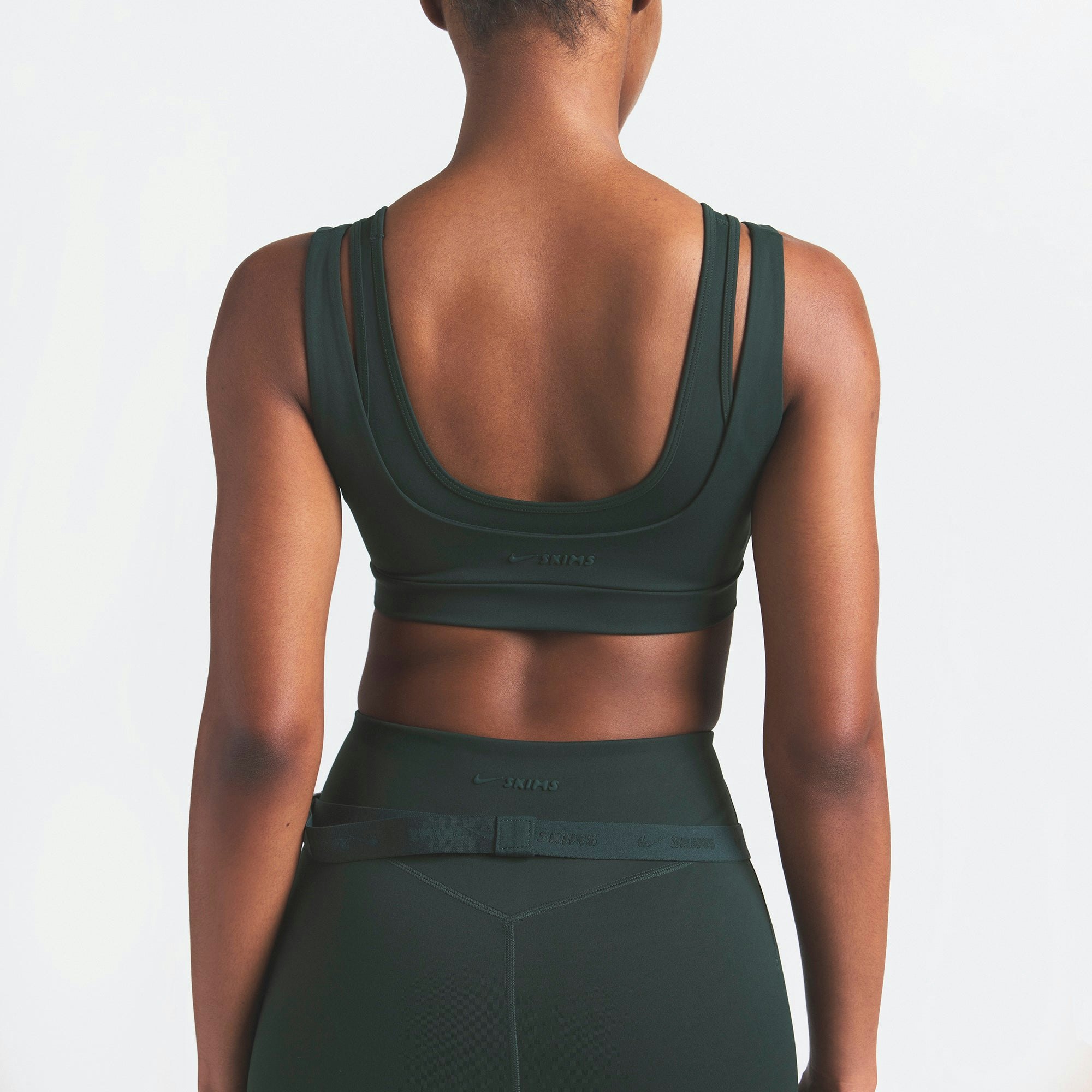NikeSKIMS MATTE DOUBLE STRAP SCOOP BRA - DARK TEAL - image 14