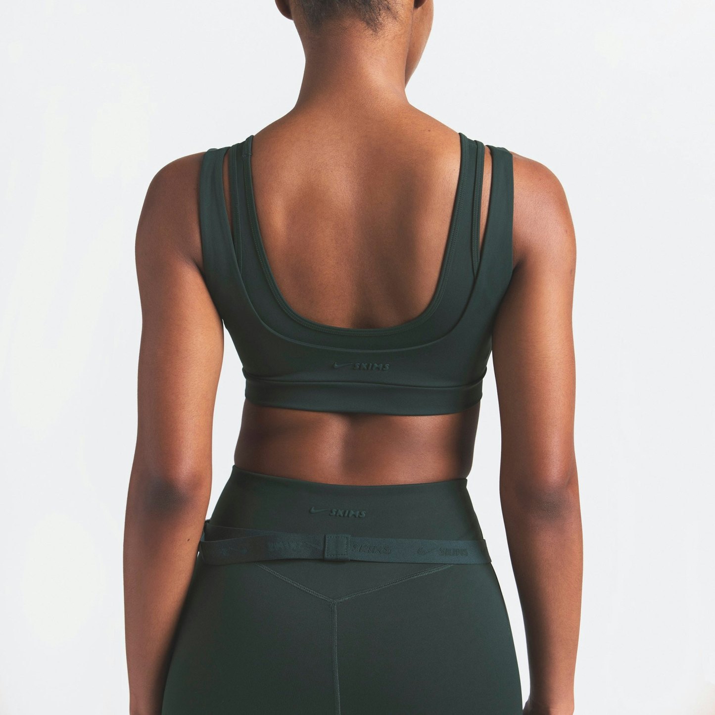 NikeSKIMS MATTE DOUBLE STRAP SCOOP BRA - DARK TEAL - image 14