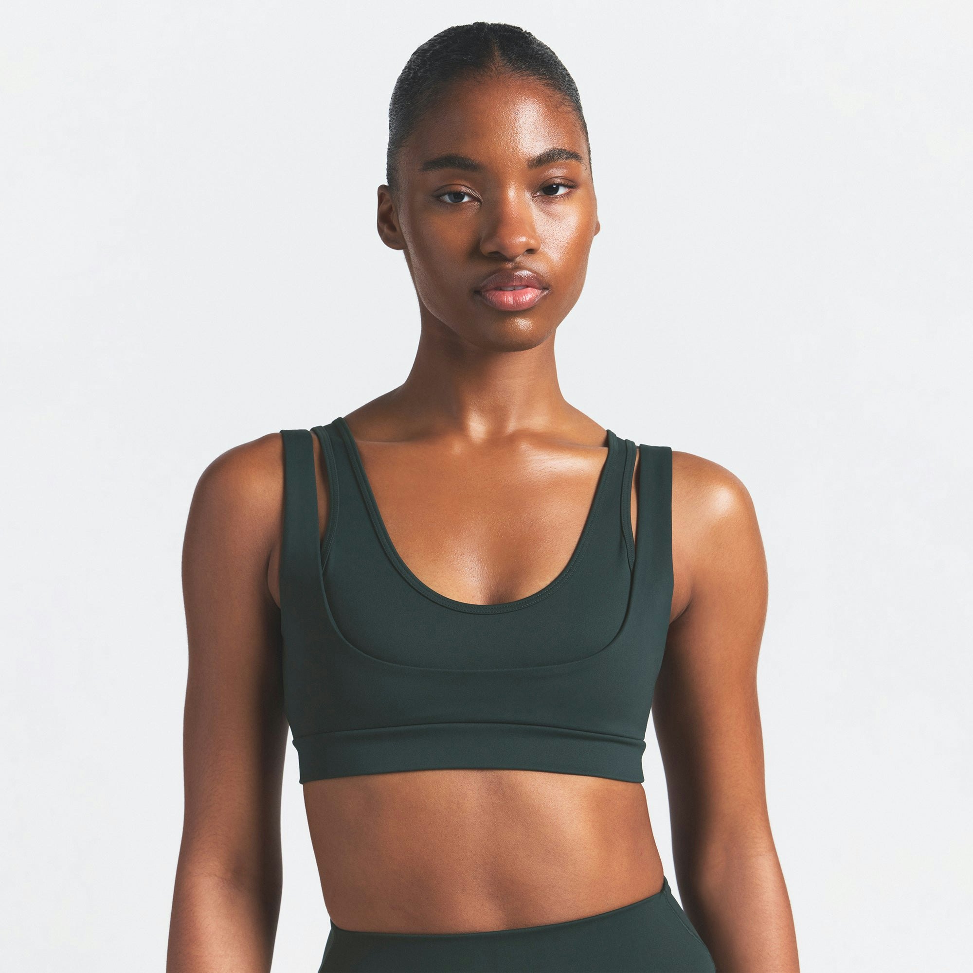 NikeSKIMS MATTE DOUBLE STRAP SCOOP BRA - DARK TEAL - image 16
