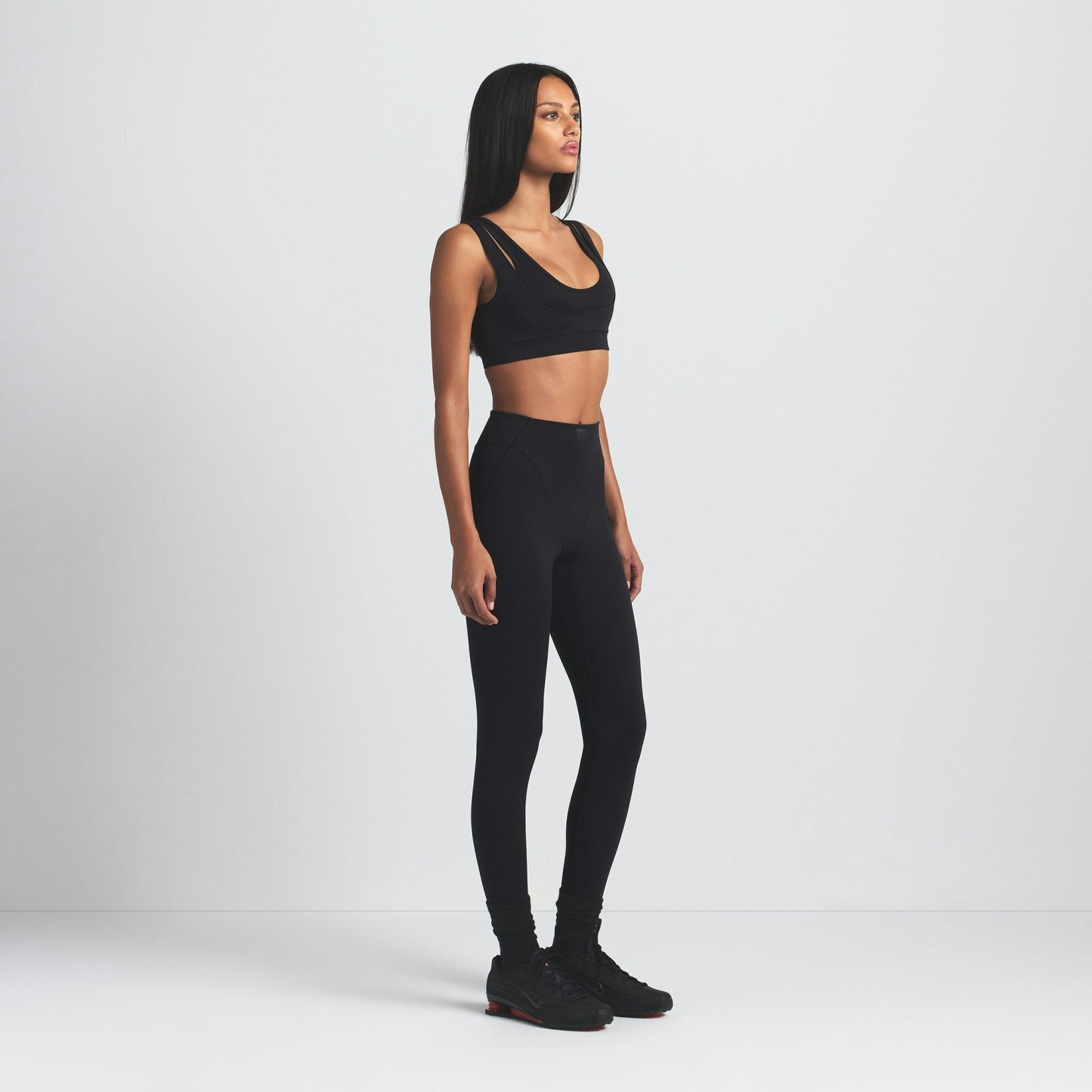 NikeSKIMS MATTE DOUBLE STRAP SCOOP BRA - OBSIDIAN - image 30
