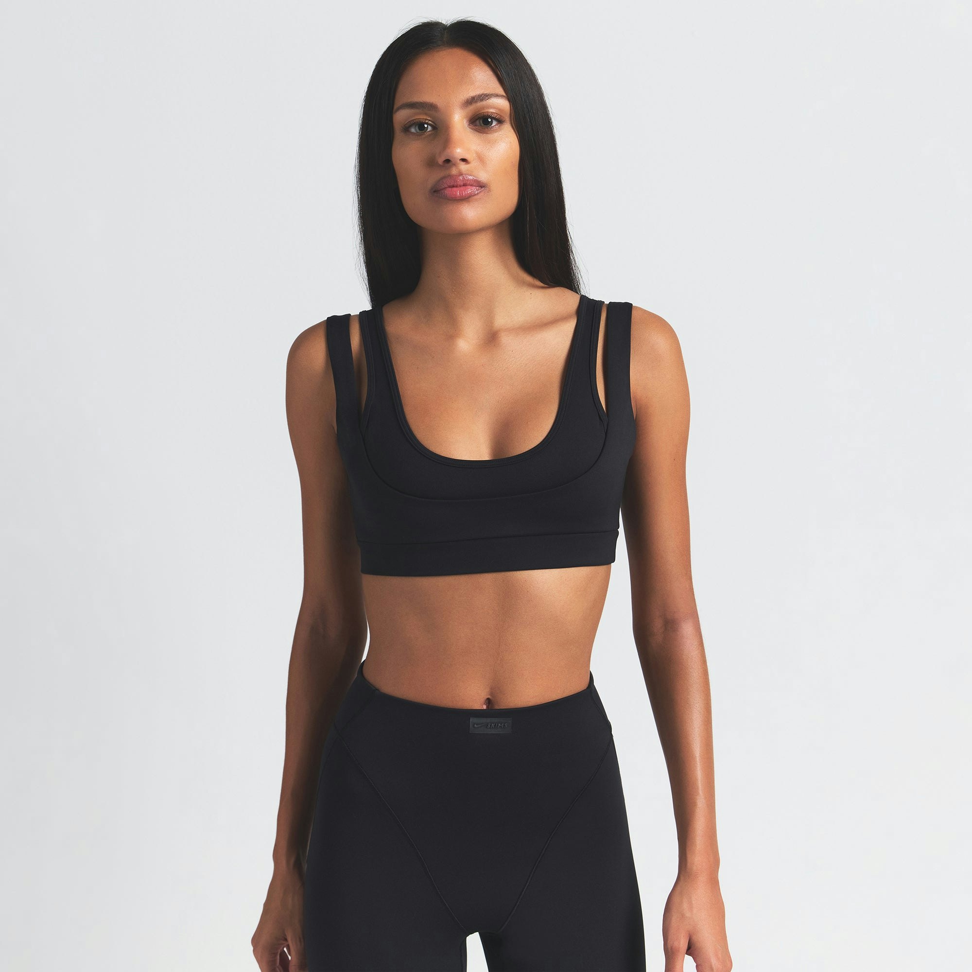 NikeSKIMS MATTE DOUBLE STRAP SCOOP BRA - OBSIDIAN - image 29