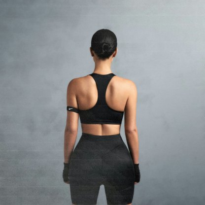 NikeSKIMS SHINE RACER BACK BRA - OBSIDIAN - image 4