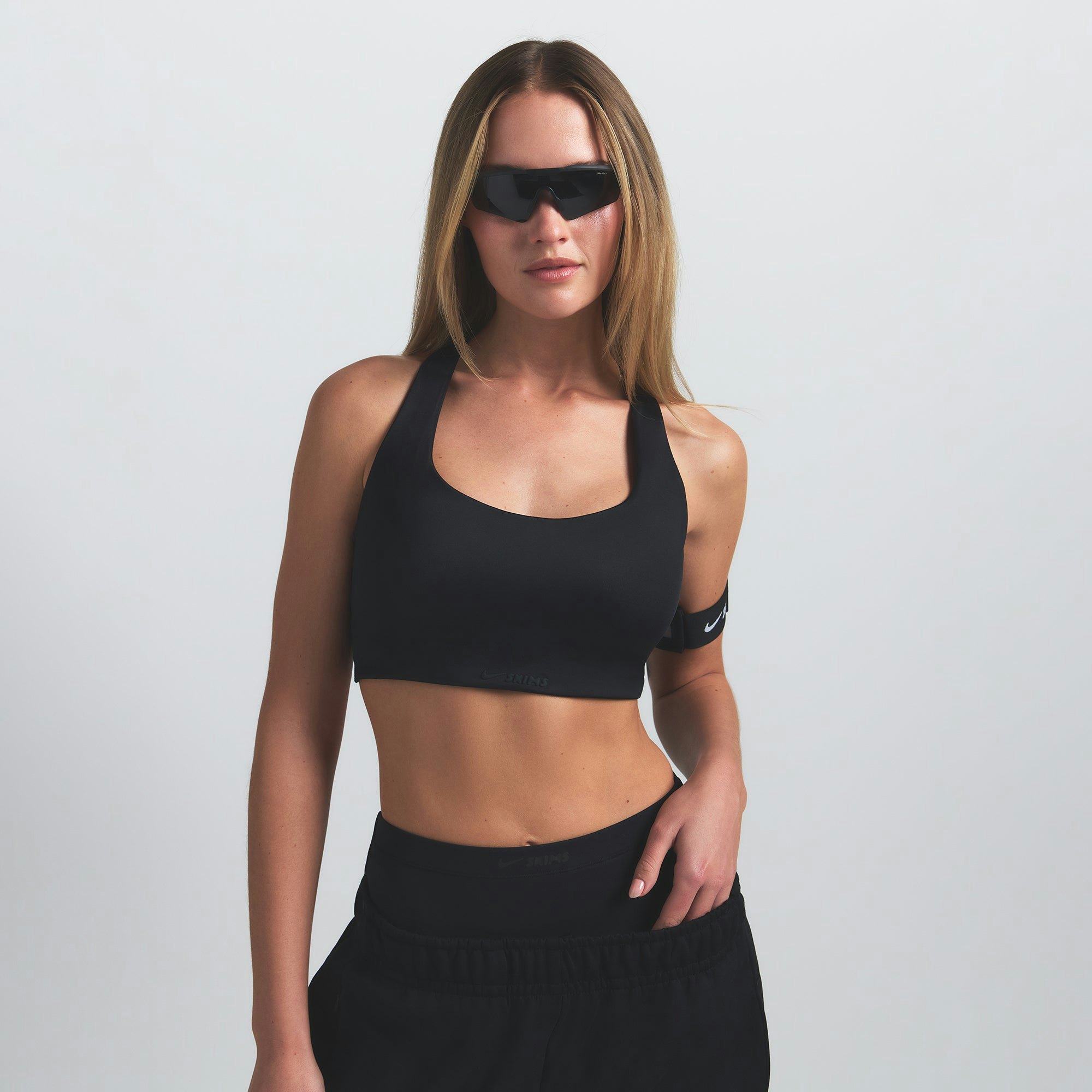 NikeSKIMS SHINE RACER BACK BRA - OBSIDIAN - image 2