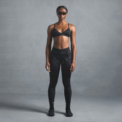NikeSKIMS SHINE TRIANGLE BRA - OBSIDIAN - image 13