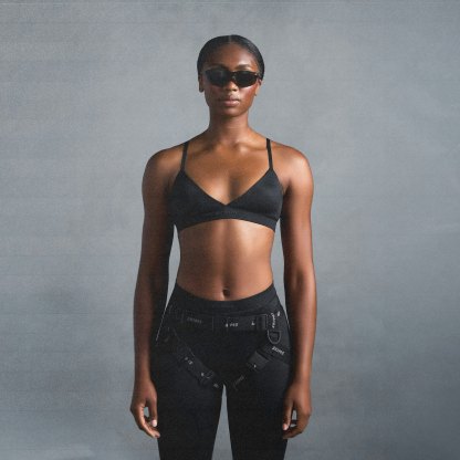 NikeSKIMS SHINE TRIANGLE BRA - OBSIDIAN - image 12