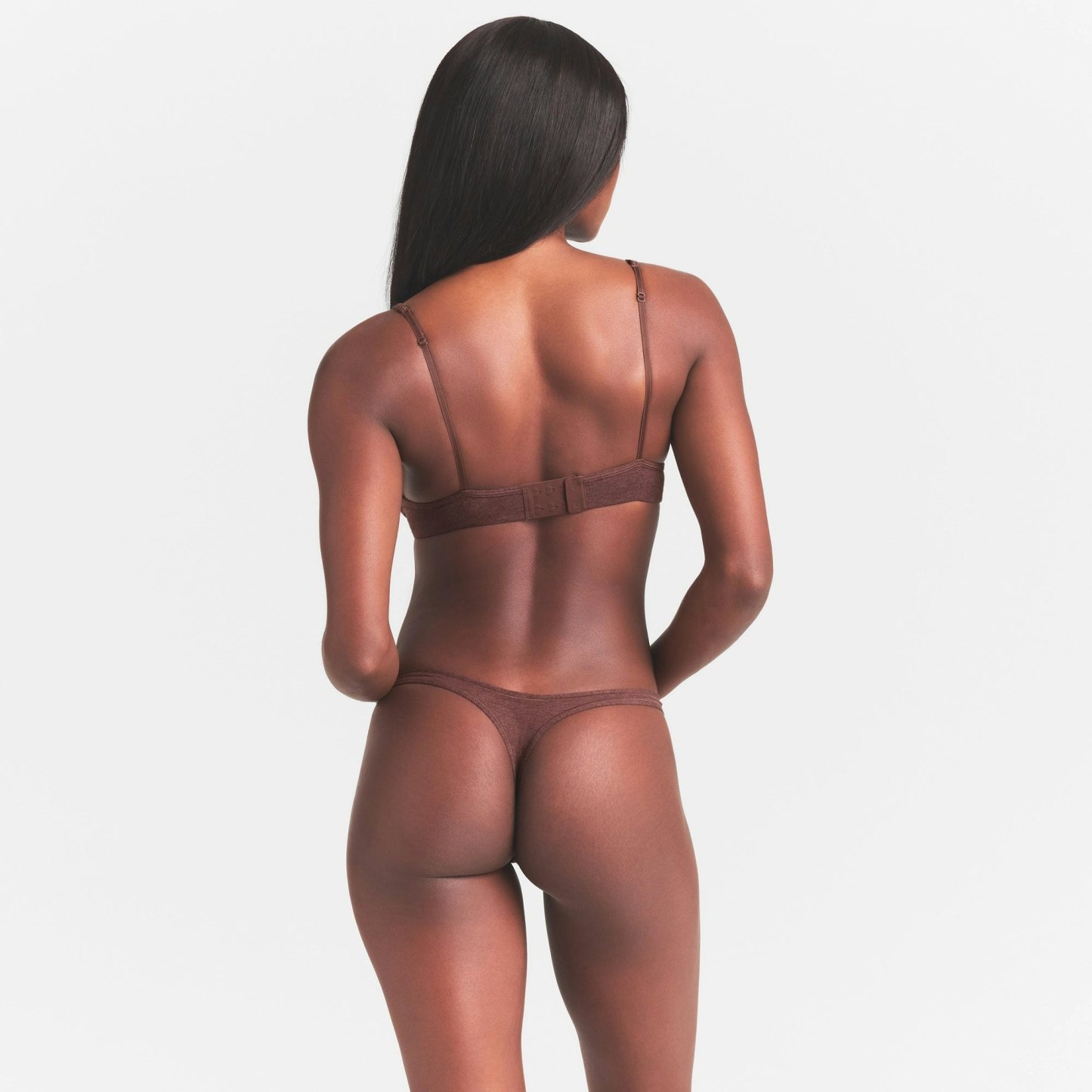 EVERYDAY COTTON UNLINED DEMI BRA - COCOA HEATHER - image 29