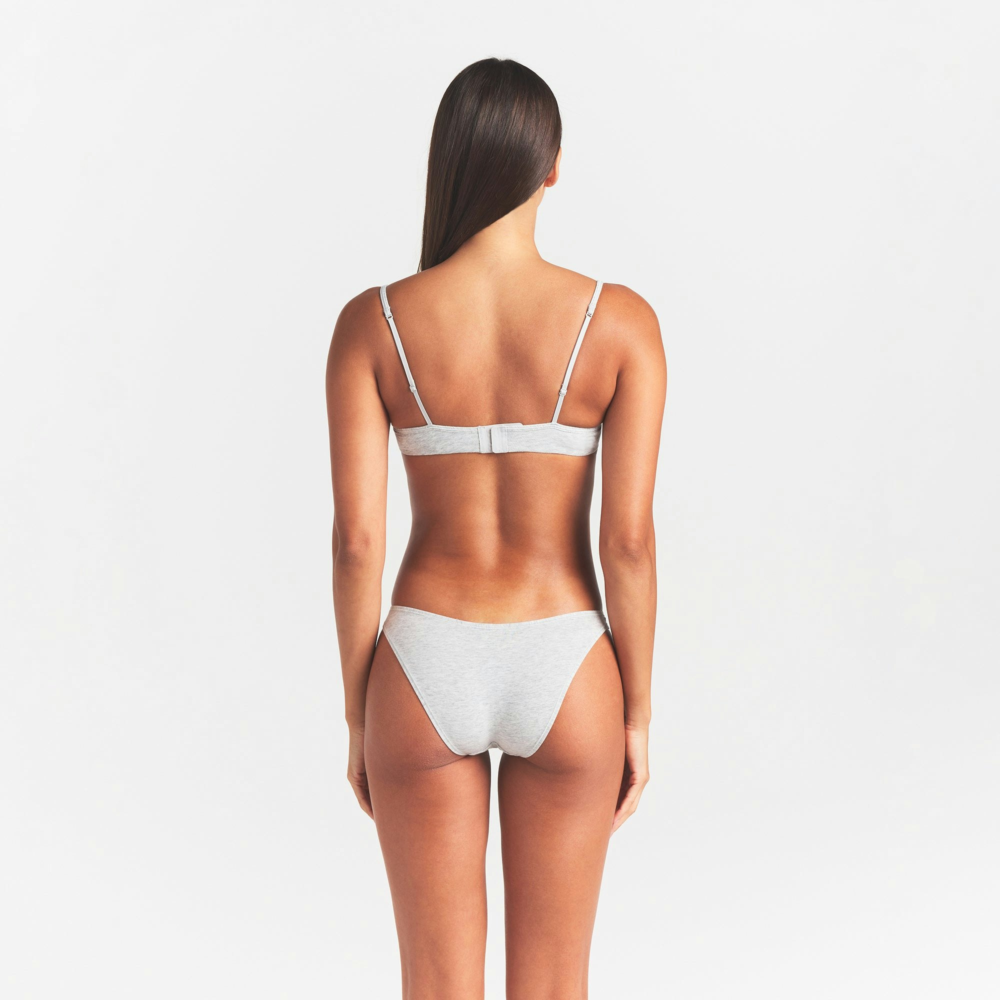 EVERYDAY COTTON UNLINED DEMI BRA - LIGHT HEATHER GREY - image 12