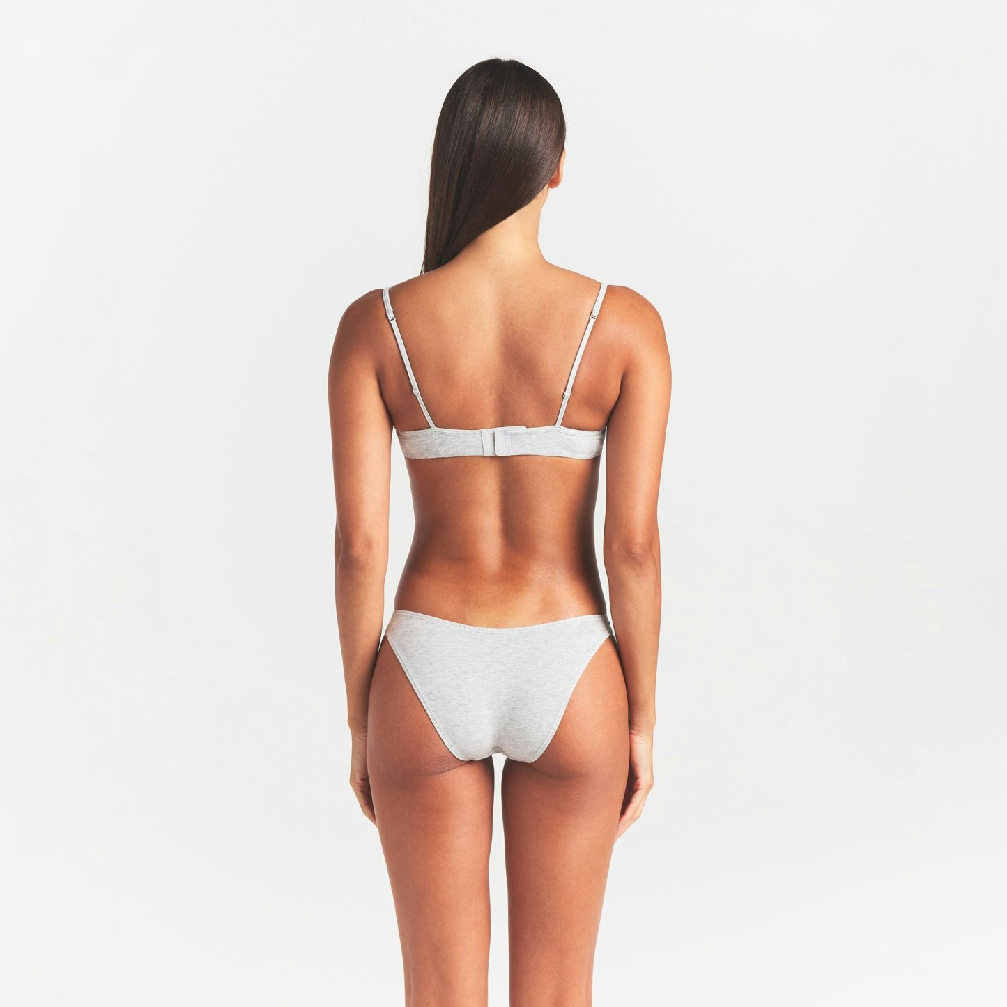 EVERYDAY COTTON UNLINED DEMI BRA - LIGHT HEATHER GREY - image 12